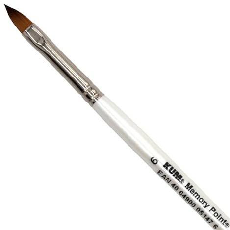KUM - Aquarellpinsel Memory Point Katzenzungenform Größe 6 | Malpinsel für Künstler, Künstlerbedarf für Aquarellmalerei und Watercolor