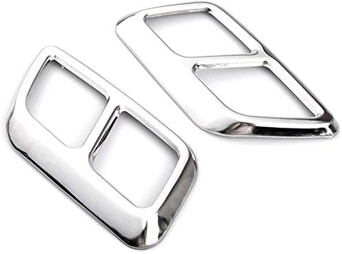 1 Pair Stainless Steel Car Tail Throat Trim Exhaust Pipe Muffler End Decorative Frame Cover Sticker for Cadillac XTS 2018 2019 Accessories