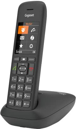 Gigaset C575 - Schnurloses DECT-Telefon - großes Farbdisplay mit moderner Benutzeroberfläche - Adressbuch für 200 Kontakte - Schutz vor unerwünschen Anrufen, schwarz [Deutsche Version]