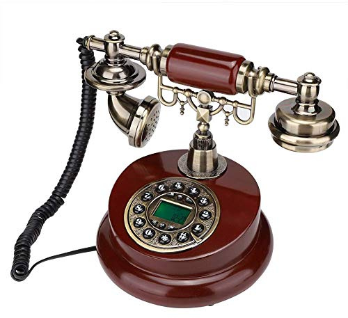 Téléphone filaire rétro européen à bouton-poussoir, cadran pour décoration classique à la maison, vintage et antique pour cadeaux/salon