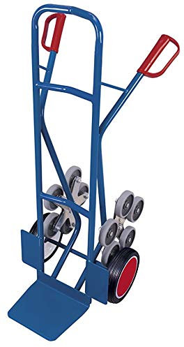 Treppenkarre mit 2 fünfarmigen Radsternen RAL5010 Enzianblau Sackkarre