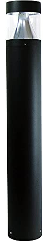 Solus Round Tunable LED Bollard – Switchable Wattage (12W–22W), 1600–3000 Lumens – Adjustable CCT 3000K/4000K/5000K – Black or Bronze Path Light (Black, Round/Single Pack)