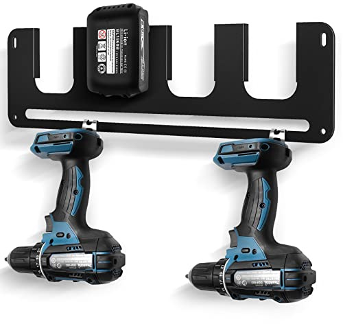 4er Wandhalterung für Makita Akkus, Akkuhalter für Makita 14,4V & 18V Akkus, Akku-Halterung Wandhalter fur Ordnung in der Werkstatt und Auto