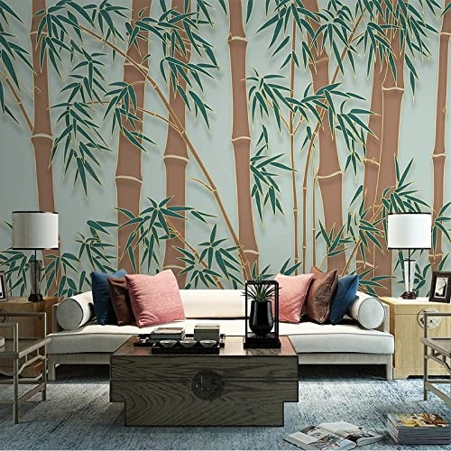 XTSWallpaper Verde Bambú Plantas 200X100Cm Fotomurales Xxl Fotomural Tv Foto Mural Pared 3D Fotomurales Decorativos Papel Tapiz Estéreo 3D Fotomurales 3D Fotomural Vinilo Papel Pintado