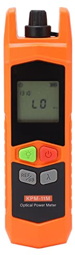 Fiber Optical Power Meter, Fiber Optic Cable Tester, High Precise 7 Wavelength Fiber with LED Optical Power Tester Visual Fault Locator Portable Optical Fiber Power Meter (KPM-11M-A-G)