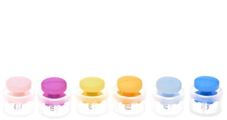 Rico Design itoshii Schmuck-Verschlüsse 6 Stk. PMMA Eisen 14 mm Durchmesser 13 mm Höhe Ganzjährig geeignet Schmuckverschluss Zubehör für DIY Schmuckherstellung Multicolor