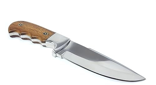 Generisch Jagdmesser D2 Stahl 12 cm Klinge mit Messerscheide aus Leder