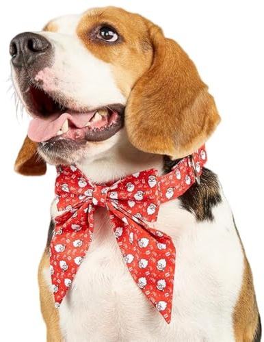ZTA Weihnachten Hundehalsband Hundeschleife Hunde Katze Halsband Katzenhalsband einstellbar Schleife Christmas Weihnachtsmann Kragen für Klein Hunde Größe S