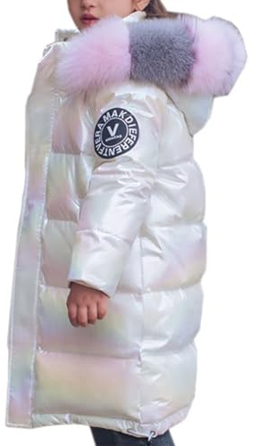 WIEAYUMEI Kids Girl Down Coat Toddler Hooded Jacket Puffer Outerwear