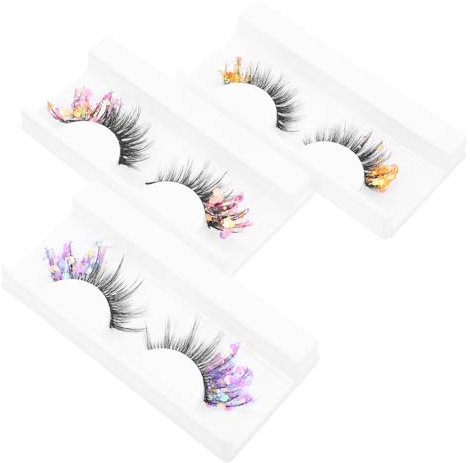 minkissy 15paare Glitzernde Farbige Künstliche Wimpern Mit Fluoreszenz Für Und Partys Leicht Hautfreundlich Und Wiederverwendbar