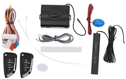 Schlüsselloses Auto-Zugangssystem, Druckknopf-Fernstart-Autoalarm-Sicherheitssystem, Störungssicherer DC12V-Autoalarmsystem-Kit mit Schlüssellosem Zugang für Kraftstofffahrzeuge