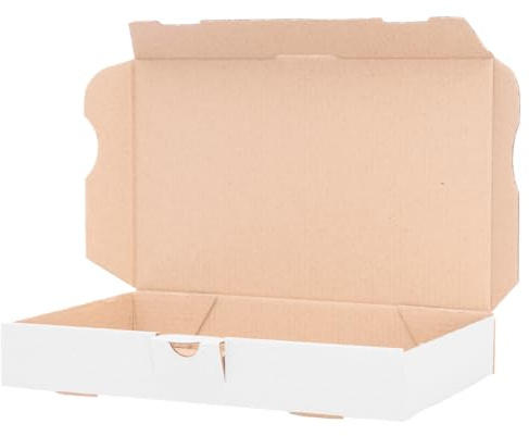 verpacking Maxibriefkartons 180 x 100 x 30 mm Maxibrief MB-0 Weiß Versand Post Faltschachtel (Innenmaß 176 x 96 x 27 mm) Versandschachtel Büchersendung (1000 Stück)