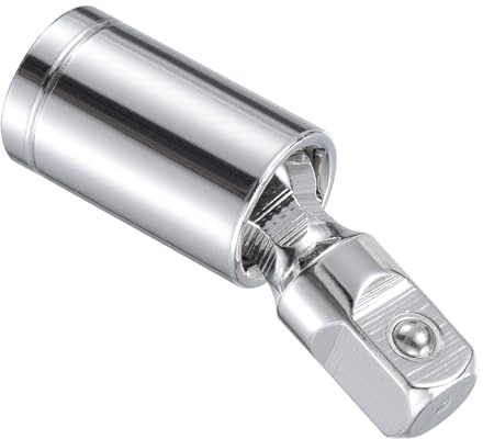 CoCud Universal Joint Socket, 3/8 Drive 55mm Length, CR-V Ball Spring Design Omnipotent Steering Swivel Socket Adapter - (Applications: for Automotive Repairs, Machinery Maintenance)