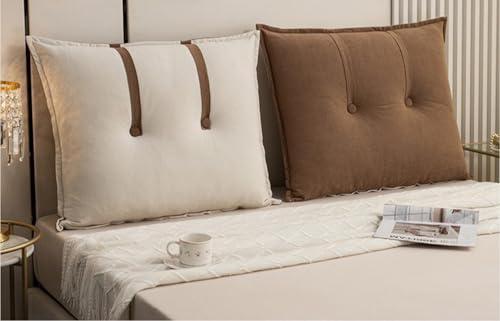 UWOBTN Cuscinoni per Testiera Letto,Cuscino da Parete, per Letto e Divano Cuscino da Lettura, Singolo/Matrimoniale Cuscino Schienale Letto, Removibile Cuscini di Supporto Lombare(#4,60x60x15cm1pc)
