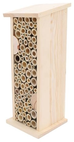 Hängendes Bienenhaus, Exquisite Handgefertigte Hängende Bienenbox aus Holz, Imkerei-Gartendekoration Im Freien, für den Lebensraum von Bienen, Schmetterlingen und Marienkäfern
