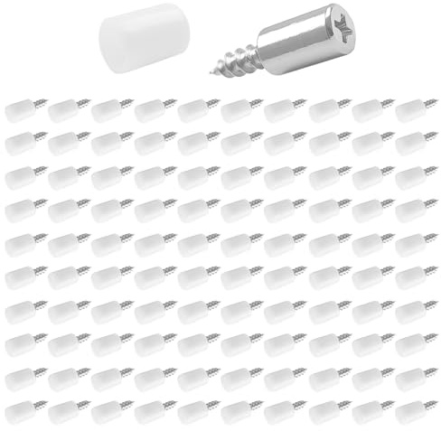 100 Regalbodenträger Bodenträger, Regal Bodenhalter,Regalboden Einlegeboden Halter BodenträGer Mit Weiß Gummischutz, Einlegeboden Halter für Möbel Schränke, Kleiderschränke, Bücherregale, Weinkühler