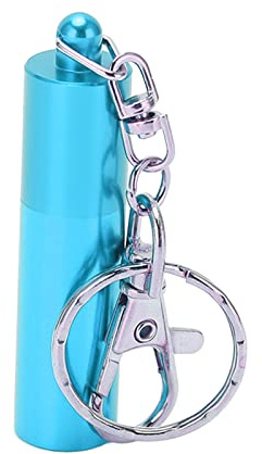 plplaaoo Billiard Cue Tip Shaper Professional Aluminum Alloy Stainless Steel Needles Portable Pool Cue Accessories Pricking Pin Grinding Repair Tool with Keychain for Snooker Pool Players (Blue)