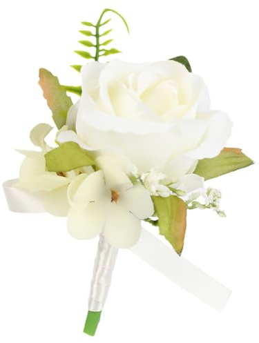 lasuroa Knopflochblume Herren Hochzeit, Knopflöcher mit Rosenblumen für Herren Künstliche Bräutigam-Ansteckblume Abschlussball-Anzug-Dekoration für Trauzeugen und Bräutigam (Stil 3)