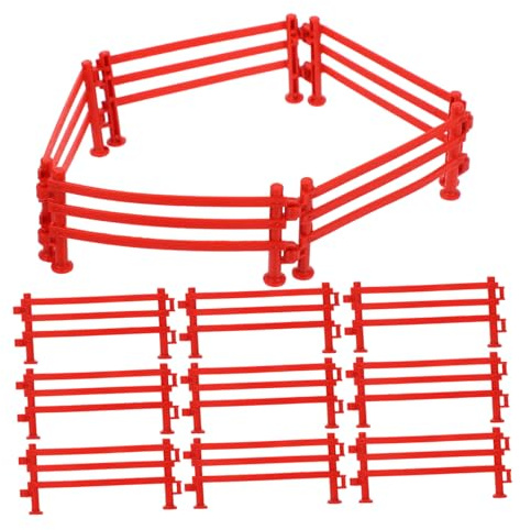 FRCOLOR Juego de Valla de Estacas Miniatura para Casa de Muñecas, Juguetes de Granja para Niños, 100 Piezas, Diseño Simple, Plástico Duradero, Adecuado para Jardín de Hadas y Escenas de Granja