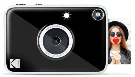 Kodak Printomatic+ - Cámara Digital de impresión instantánea a Todo Color, Zink de 2 x 3 Pulgadas (5 x 7,5 cm), Papel fotográfico Adhesivo, 5 MP, portátil, Regalo Divertido Creativo para cumpleaños