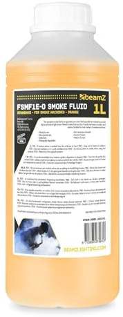 BeamZ Nebelfluid 1 Liter - Universelles wasserbasiertes und sicheres ECO-Nebelfluid - Orange