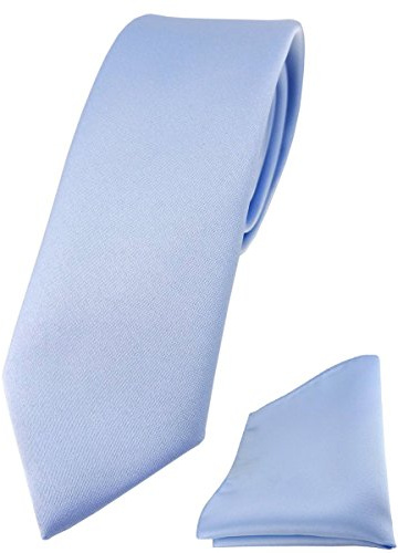 TigerTie Herren Krawatte – schmale 5,5 cm Krawatte Designer Einstecktuch im einfarbigem Design, ideal für Geschäftstermine, festliche Anlässe und die Freizeit