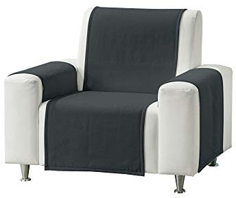 Erwin Müller Sesselschoner, Sofaläufer, Sofaschoner 3-TLG. dunkelgrau Größe 75x200 cm - strapazierstark, weich, temparaturausgleichend (weitere Farben)