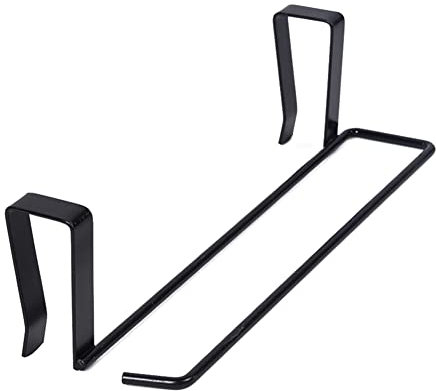 QUVIO Handtuchhalter Metall - Halter Bad - Geschirrtuchhalter - Küche - Geschirrspülen - Schwarz