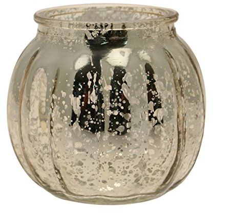 Floralcraft® 8cm Vintage Round Votive, Glass Tea Light Candle Holder- Gold (Pack of 4)