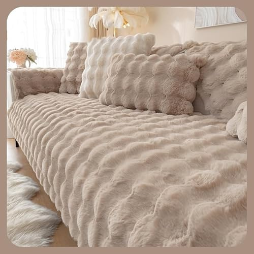 WYJHNLBEDC Sofa/Couch überzug/überwurf/überwurfdecke, Sofaschutz | Warmer Super Weicher Plush Sofabezug für Sofa L Form/U Form/Ecksofa 3/2/1 Sitzer, Sofaschutz Hund Kratzschutz Katze