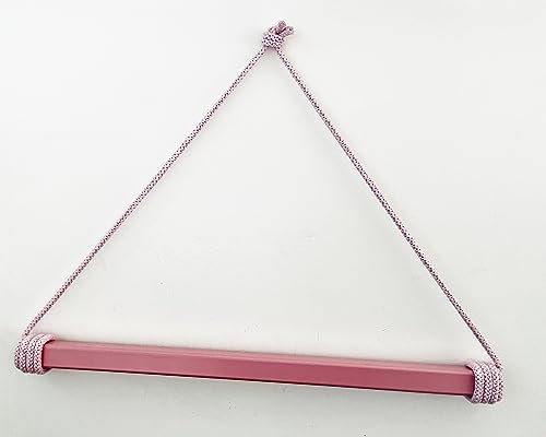 NoriKids Stange für Tonies | Regal für Tonies aus magnetischer Stange in Rosa | mit Kordel in Rosa | handgefertigte Tonie Aufbewahrung für bis zu 40 Tonies | Kinderregal
