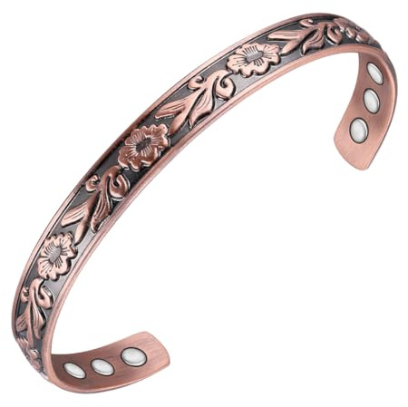 Vicmag Kupfer-Magnetarmband für Damen, ultrastarke Magnete, verstellbar, mit Entfernungswerkzeug und Geschenkbox (003)