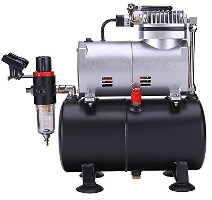 Compresseur d'air avec réservoir for décoration de voiture et de peinture murale à l'aérographe Hobby, compresseur 220V JIYAMI'EN EL (Size : US)