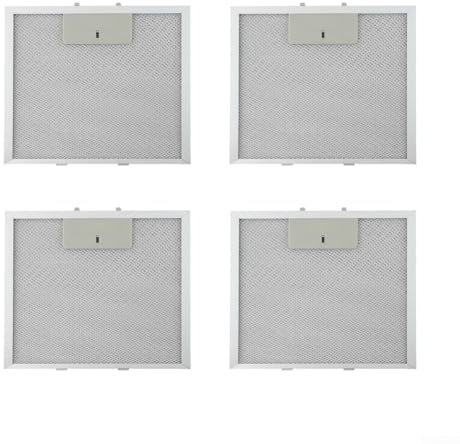 Lot de 4 filtres à graisse pour hotte aspirante en maille métallique 270 x 250 mm