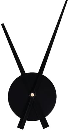 MAGICLULU DIY Wanduhr Set mit Großen Zeigern - Schwarze Uhrzeigerplatte für Rahmenlose Uhren - Lautloses Quarzwerk Uhrwerk Zubehör Kompatibel mit Wohnzimmer Deko & Modernem Design XXL
