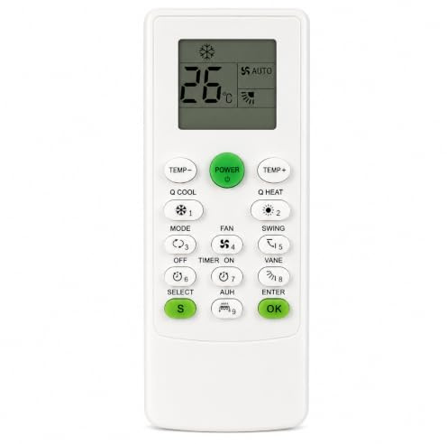 TALENTEC Home | Mando Aire Acondicionado Universal | 6000 en 1 - Compatible con: Daikin, Mitsubishi, Panasonic, Fujitsu, Galanz, Samsung, etc | Búsqueda Automática | KT-6018 | Control Remoto A/C