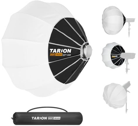 TARION Lanterne Softbox avec Monture Bowens - 85cm Boule Diffuseur Pliable 270° avec Speedring Aluminium Montage Rapide pour Photo Vidéo SP-85 SOFTBEAM