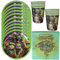 MEZHEN Vaisselle Turtle Anniversaire Décorations Vaisselle de Fête D'Anniversaire Assiettes Gobelets Serviettes Animaux Décorations de Fête