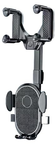 Handyhalterung für Auto-Rückspiegel, verstellbarer Auto-Rückspiegel, Telefon, 360° Hol und drehbar, einziehbar
