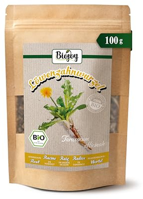 Biojoy BIO Raíz de diente de león, seca, cortada, 100 g | Infusión a granel, Taraxacum officinale L.