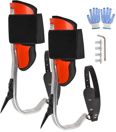 Kletterspikes – Stangen-Kletterausrüstung, Baum-Gaffs, Baumgeschirr-Kletterset, robuste Palmen-Kletterausrüstung zum Klettern von Bäumen