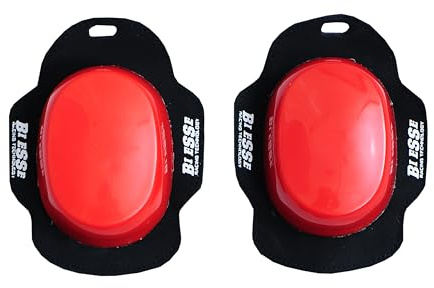 BI ESSE - Coppia di Saponette da moto universali SLIDER PROFESSIONALI colorate per ginocchia tuta da moto, uso pista (Rosso)