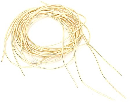 Goldgefüllter Draht für Schmuckherstellung, Seidenfaden für Perlen Französische Draht für Schmuck Making GIMP String 1,5 Mm Durchmesser Handbuch DIY String Bullion Draht für Stickerei und (Sandgold)