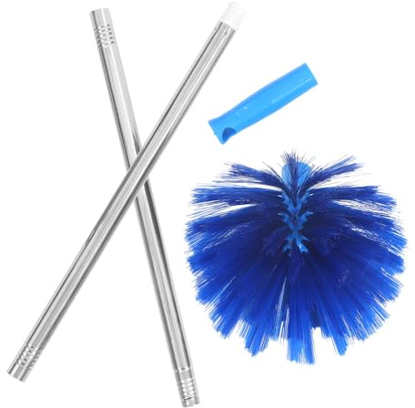 JEWEDECO Plumero Extensible con Mango de Acero Inoxidable Ligero Cepillo de Nylon, y Varilla Ajustable Color Aleatorio para Telarañas para Interior y Exterior