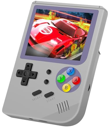RG300 Console di gioco portatile retrò con sistema open source console di gioco retrò 16G + 32G TF Card Videogiochi portatili 3 pollici IPS schermo Arcade dispositivo portatile retrò grigio