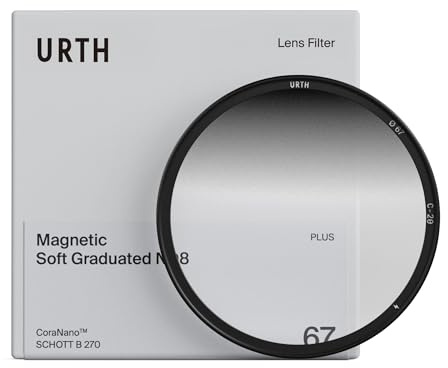 Urth 39mm Filtre Magnétique ND8 Dégradé Doux (Plus) - 3 Stops, Ultra-Fin, 20 Couches Nano, Densité Neutre Graduée, Équilibre d'Exposition