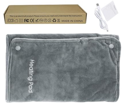 Coussin chauffant USB - Confortable - Lavable en machine - Chauffage rapide - Portable - Pour le dos, le cou, les crampes