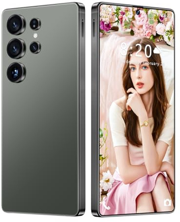 Smartphone S25 Ultra 5G/4G Android 14 Sbloccato, 16GB 1TB, Schermo HD Da 7,3'', Fotocamera Da 72MP 108MP, Telefono Cellulare Dual SIM Gratuito, Telefoni Cellulari Con Penna Integrata,Green-7.3 Inch