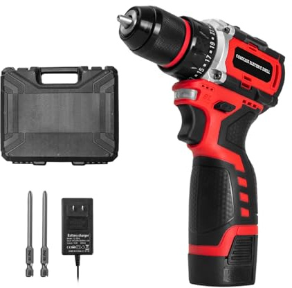 LIXSAZSE Taladro de impacto eléctrico de litio sin escobillas, 6 pack/lote, con comodidad y agarre para entusiastas del bricolaje, carga