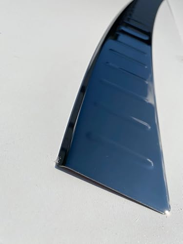 Schwarz Chrom Ladekantenschutz V2A mit Abkantung für VW Tiguan 2 II Tiguan